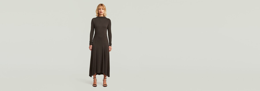jerseykleid mit drapierung