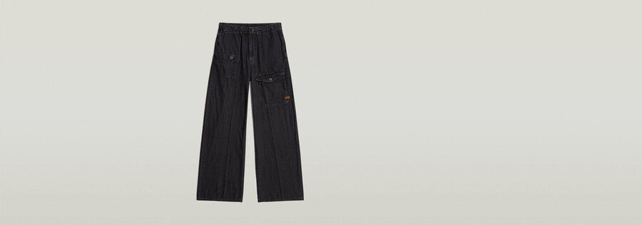 locker sitzende cargo-jeans mit gürtel