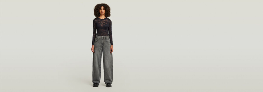 skater high loose jeans