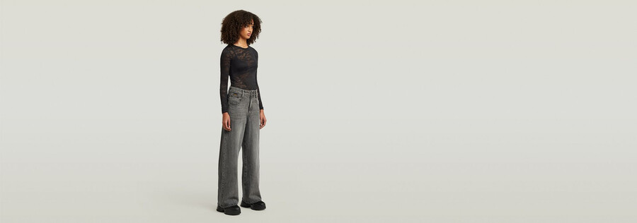 skater high loose jeans