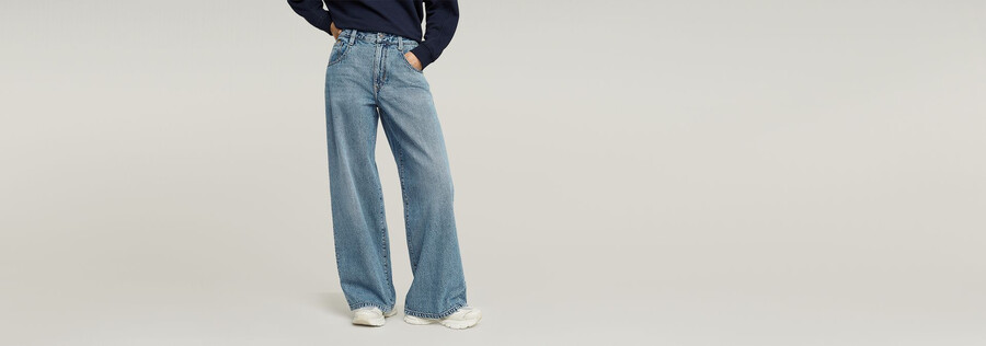 skater high loose jeans