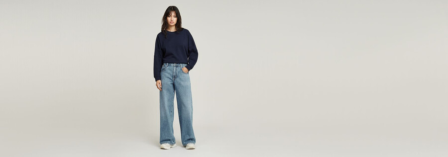 skater high loose jeans
