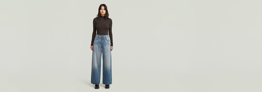 skater high loose jeans