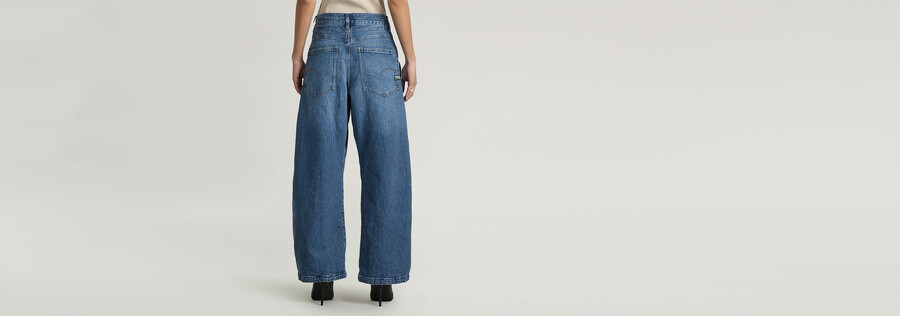 plissierte lockere jeans