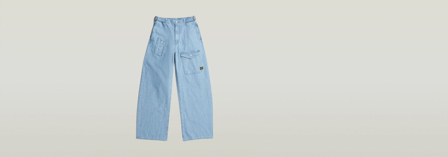 locker sitzende cargo-jeans mit gürtel