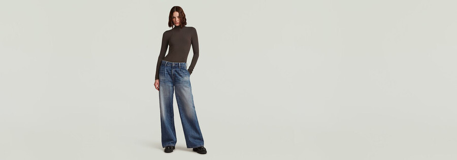 skater chino high loose jeans