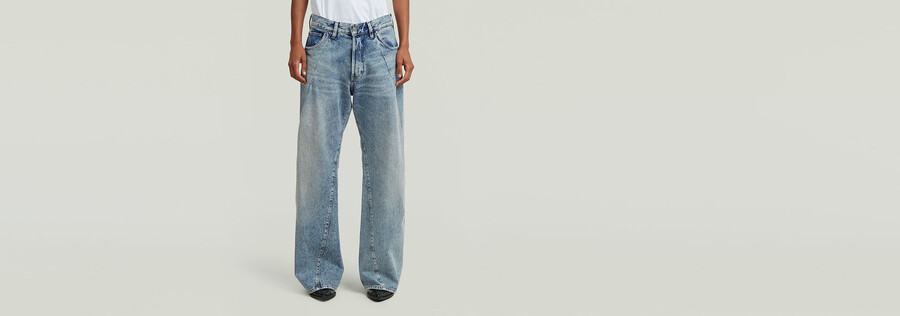 contor wide pleat jeans