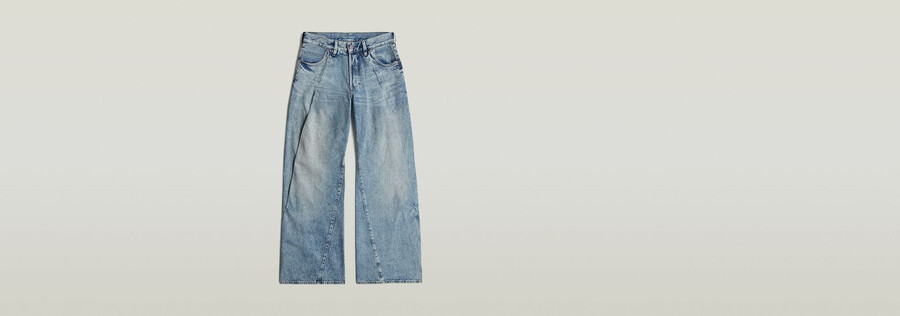 contor wide pleat jeans