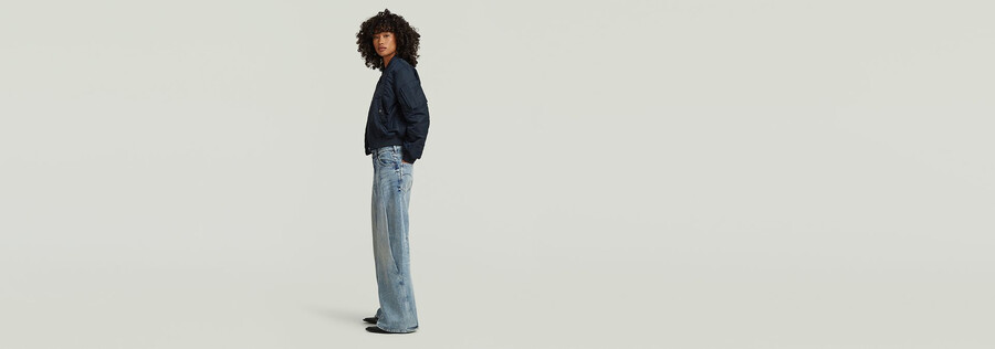 contor wide pleat jeans