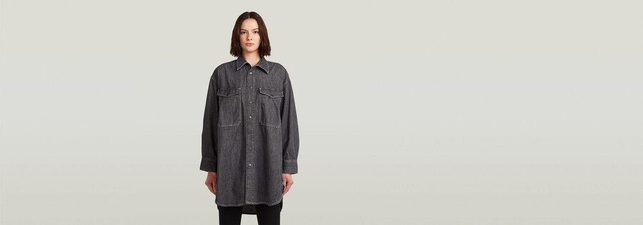 oversize-jeanshemd evergreen