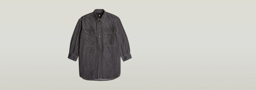 oversize-jeanshemd evergreen