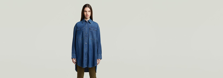 oversize-jeanshemd evergreen
