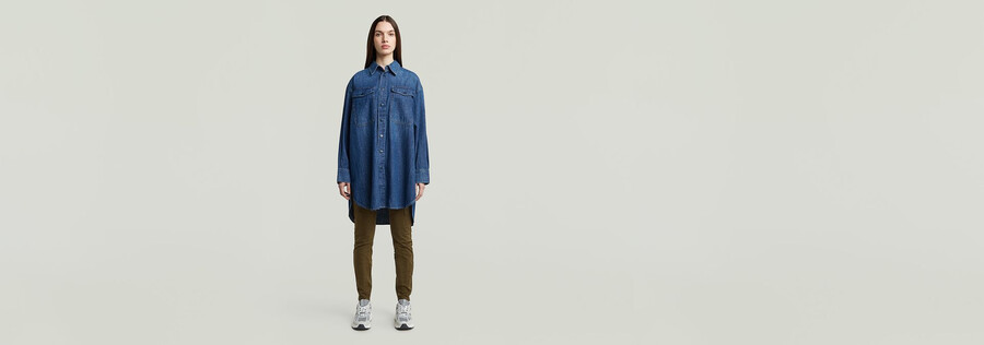 oversize-jeanshemd evergreen