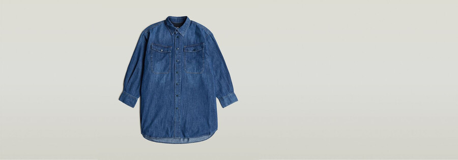 oversize-jeanshemd evergreen