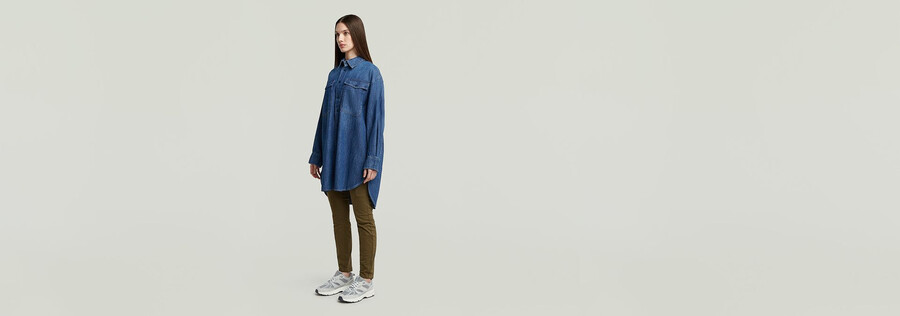 oversize-jeanshemd evergreen