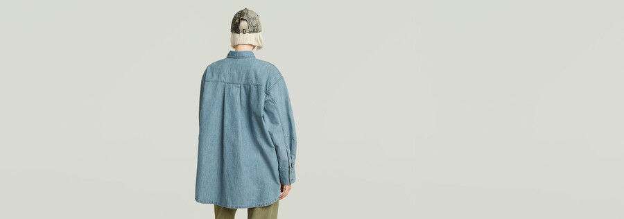 langes maxihemd mit taschen
