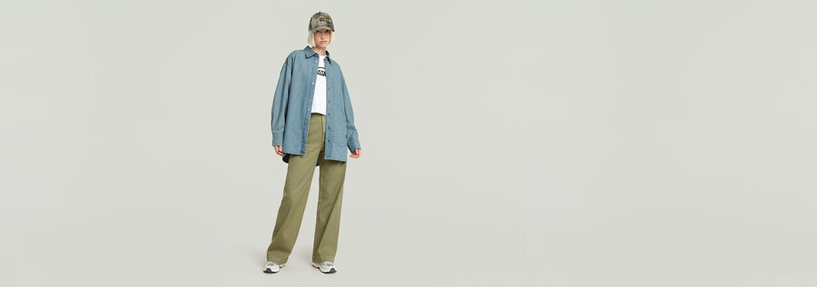 langes maxihemd mit taschen