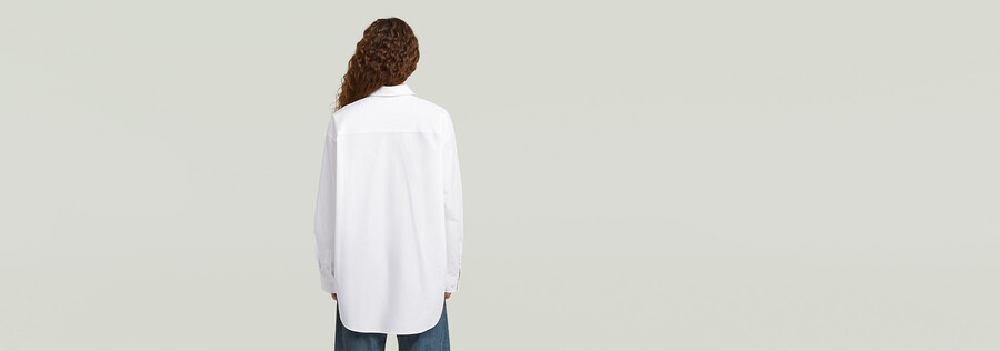 oversize-popelinehemd mit reißverschluss