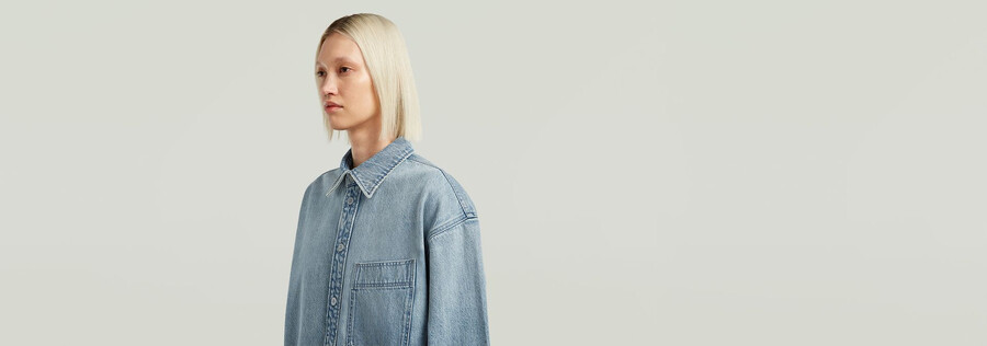 maxi-overshirt mit einer tasche