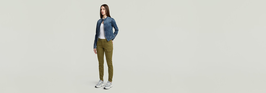 blossite g-shape army high skinny pants