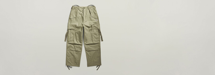 cargo-cropped-hose mit kordelzug