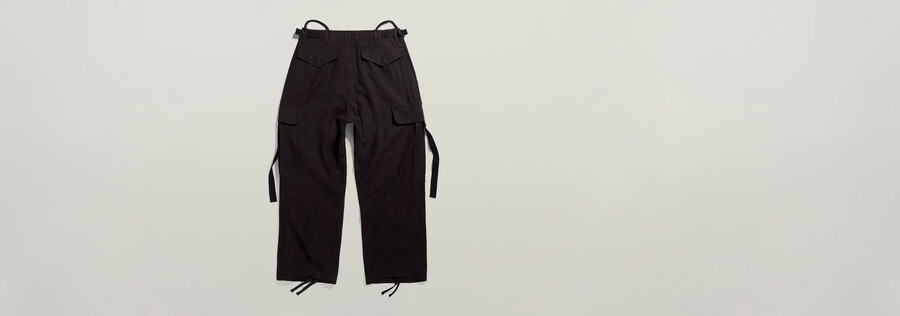 cargo-cropped-hose mit kordelzug