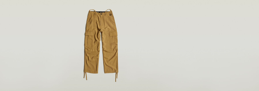 cargo-cropped-hose mit kordelzug