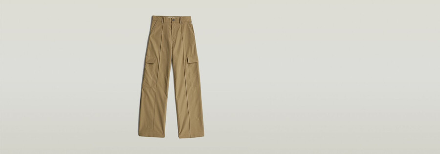 cargohosen mit hohem bund