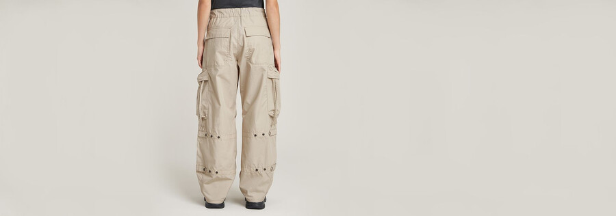 ballon-cargohose mit hohem bund