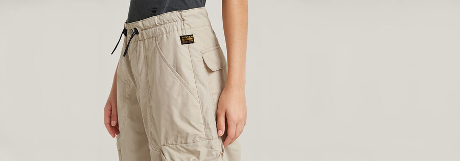 ballon-cargohose mit hohem bund
