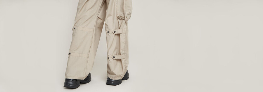 ballon-cargohose mit hohem bund