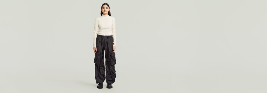 cargohose mit mehreren taschen