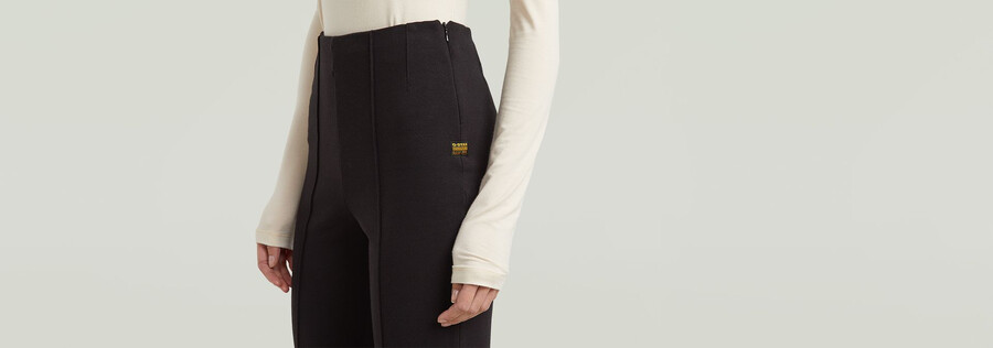 biker-leggings mit reißverschluss