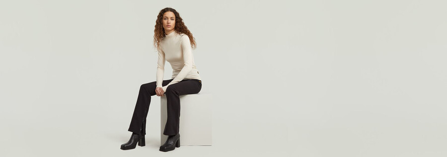 biker-leggings mit reißverschluss