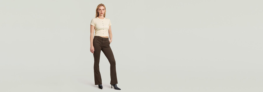 3301 flare chino