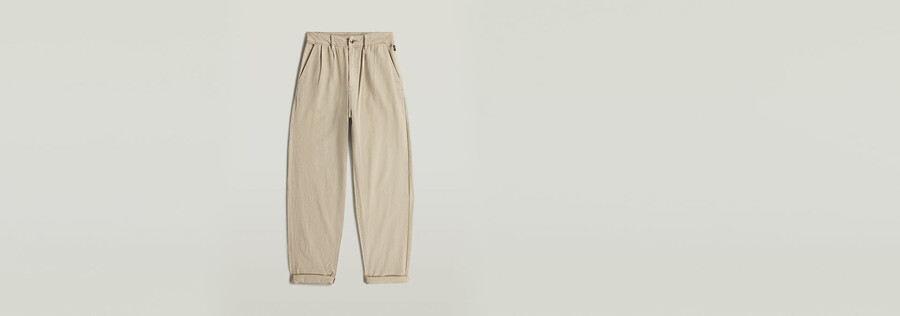 plissierte schmal zulaufende chino