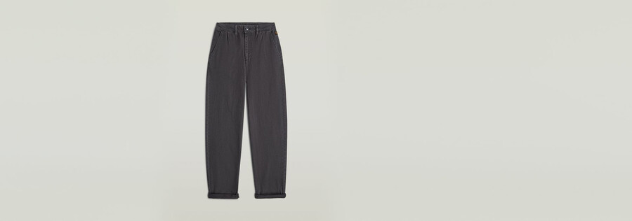 plissierte schmal zulaufende chino