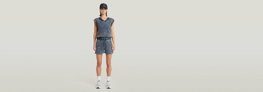 Überfärbte sweatshorts