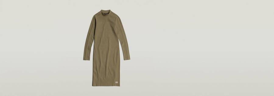 ergonomisches schmal geschnittenes rippenkleid