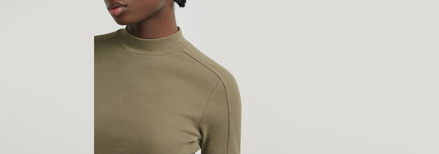 ergonomisches schmal geschnittenes rippenkleid
