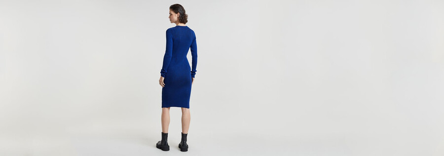 schmale gestrickte robe