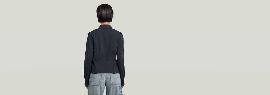 slim-fit-hemd mit reißverschluss