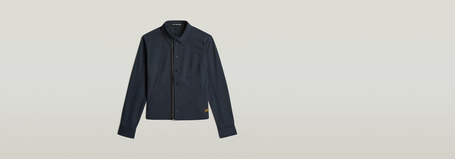 slim-fit-hemd mit reißverschluss