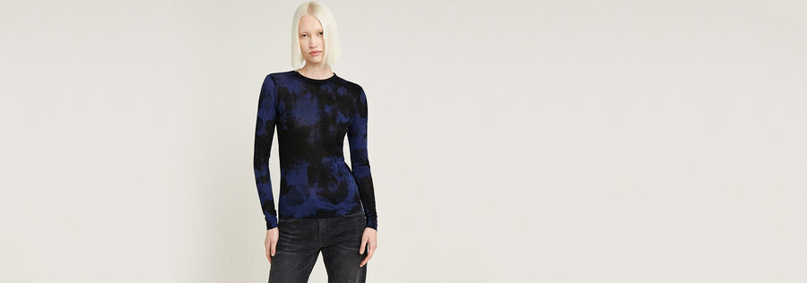 slim-top mit vintage-waschung