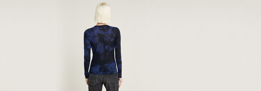 slim-top mit vintage-waschung