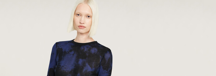 slim-top mit vintage-waschung