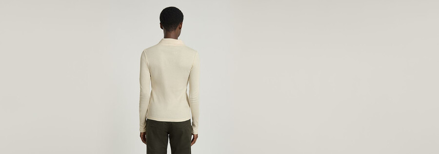 geripptes slim-fit-polo