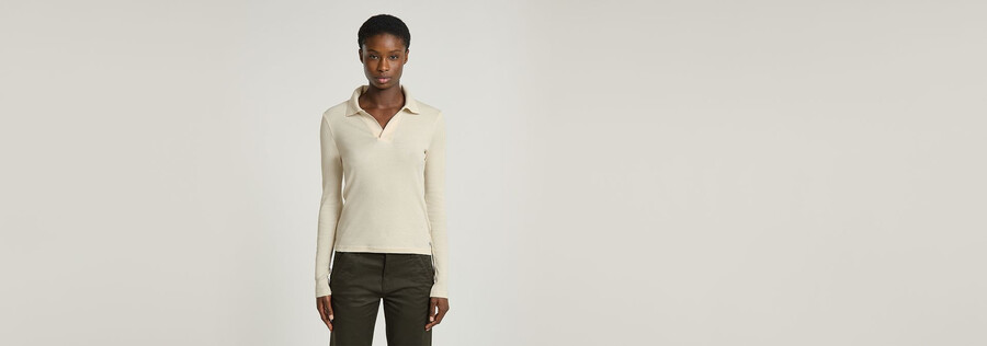 geripptes slim-fit-polo