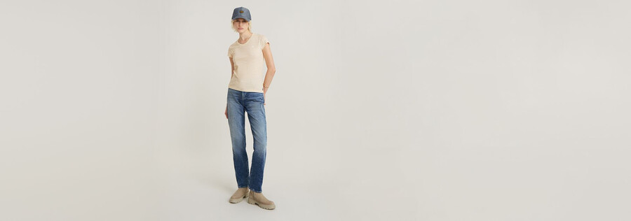 stripe eyben slim v-neck top 2.0