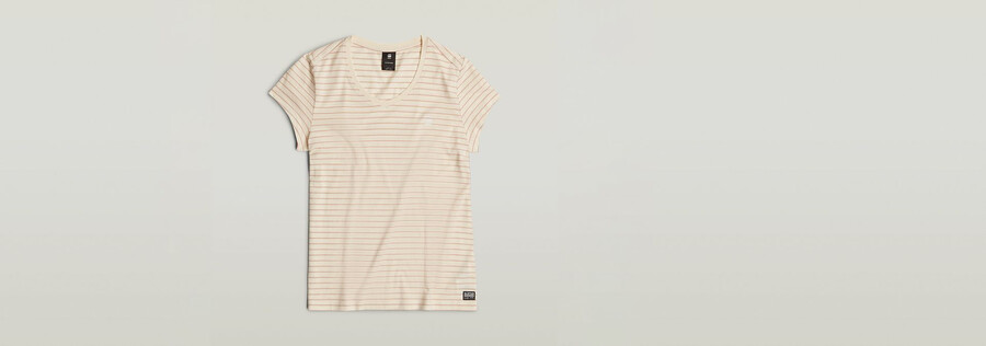 stripe eyben slim v-neck top 2.0